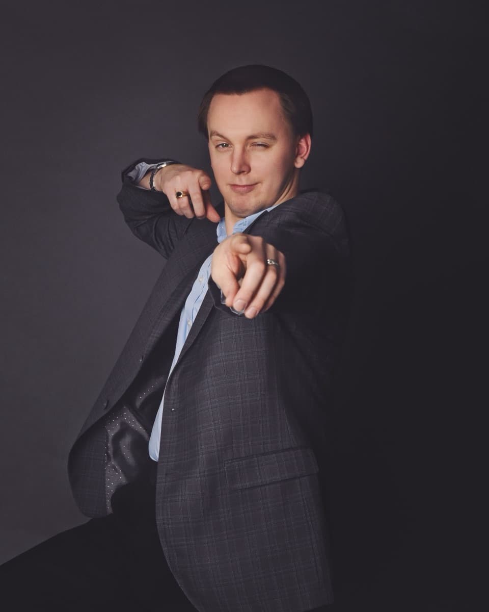 Stephen Forester with a guitar